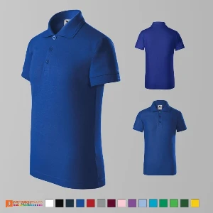 tricouri polo albastre de copii din bumbac si poliester ad222 poza 3