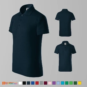 tricouri polo bleumarin de copii din bumbac si poliester ad222 poza 5