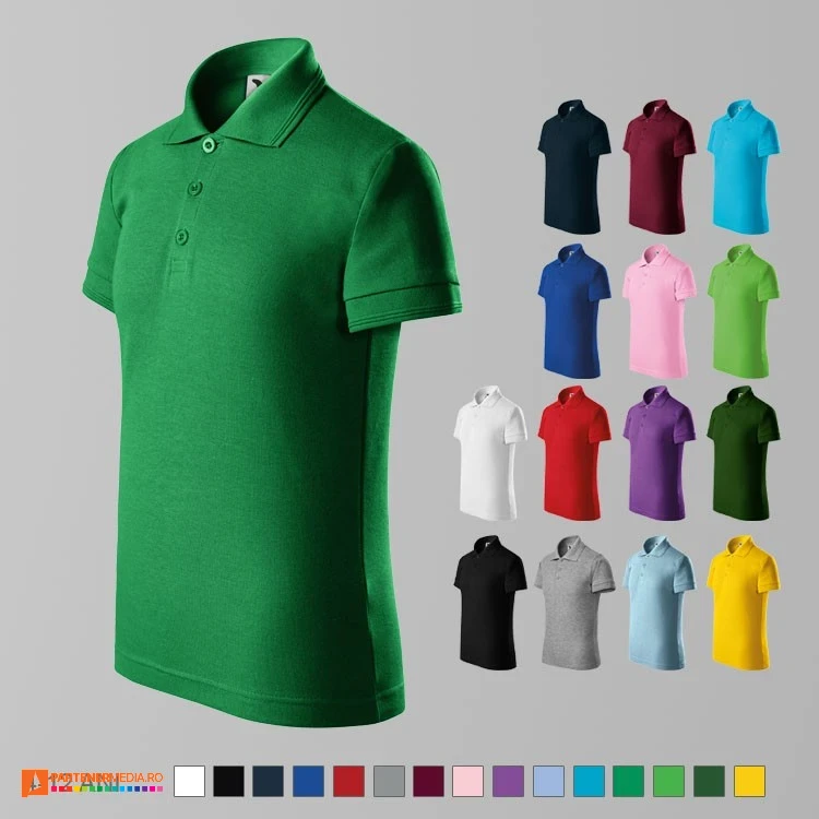 tricouri polo de copii din bumbac si poliester ad222 poza 1
