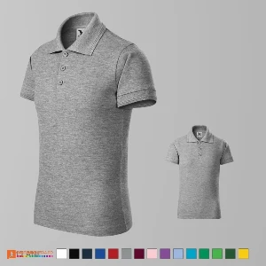 tricouri polo gri de copii din bumbac si poliester ad222 poza 7