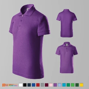 tricouri polo mov de copii din bumbac si poliester ad222 poza 8