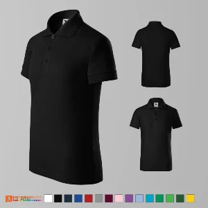 tricouri polo negre de copii din bumbac si poliester ad222 poza 9