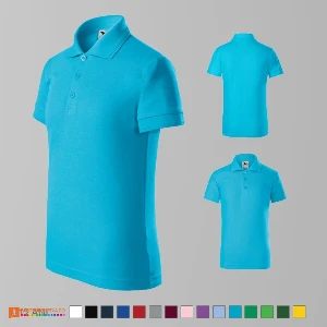 tricouri polo turquise de copii din bumbac si poliester ad222 poza 12