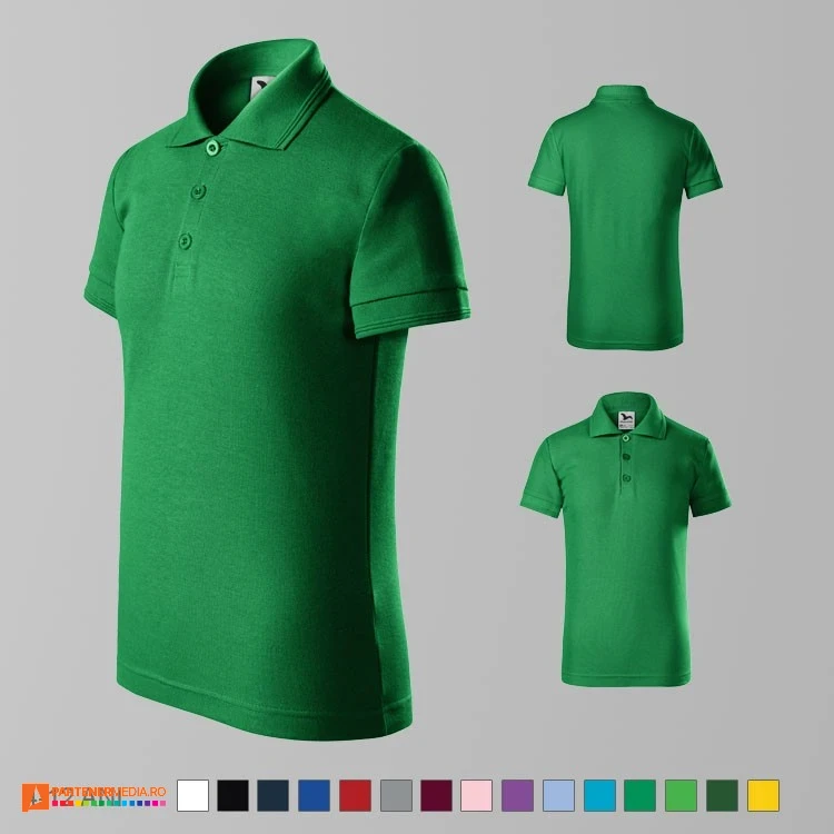 tricouri polo verzi de copii din bumbac si poliester ad222 poza 13
