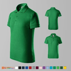 tricouri polo verzi de copii din bumbac si poliester ad222 poza 13