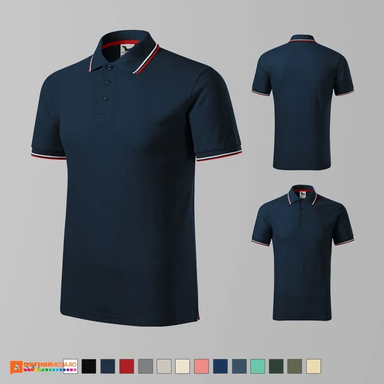tricouri bleurmarin polo barbatesti din bumbac si poliester ad232 poza 5