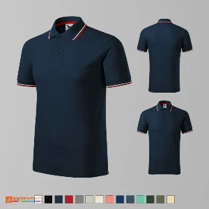 tricouri bleurmarin polo barbatesti din bumbac si poliester ad232 poza 5