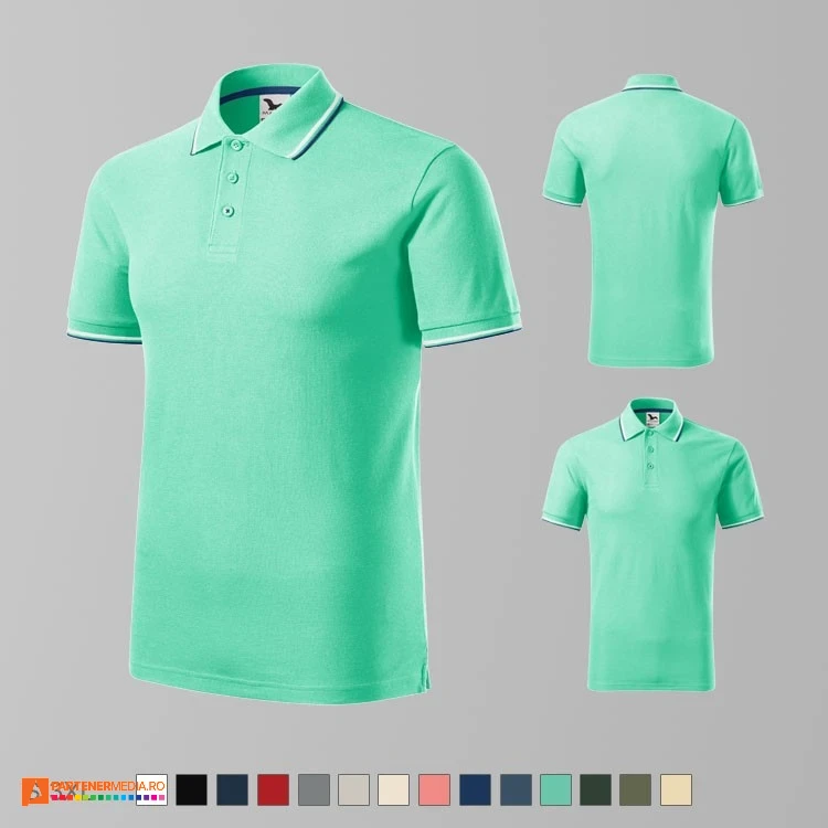 tricouri polo barbatesti verzi din bumbac si poliester ad232 poza 14