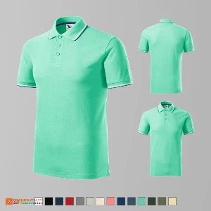 tricouri polo barbatesti verzi din bumbac si poliester ad232 poza 14