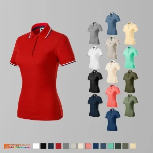 tricouri polo pentru dame din bumbac si poliester ad233 poza 1