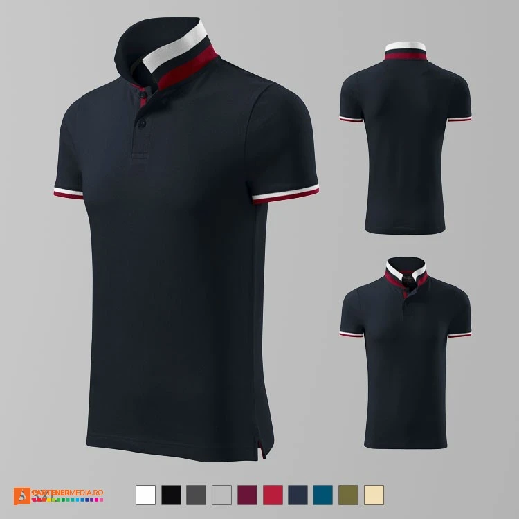 tricouri polo barbatesti bleumarin din bumbac ad256 poza 3