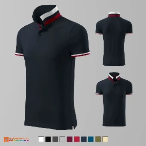 tricouri polo barbatesti bleumarin din bumbac ad256 poza 3