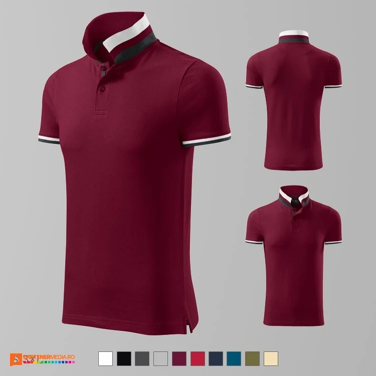 tricouri polo barbatesti visinii din bumbac ad256 poza 11