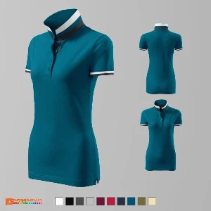 tricouri polo din bumbac turquise pentru dame ad257 poza 10