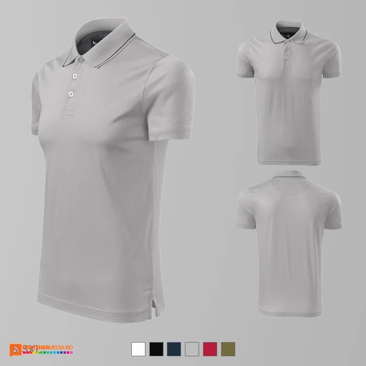 tricouri polo barbatesti din bumbac gri ad259 poza 4