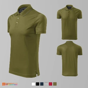 tricouri polo barbatesti din bumbac khaki ad259 poza 5