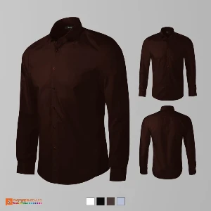camasi barbatesti promotionale grena cu maneci lungi ad262 poza 4