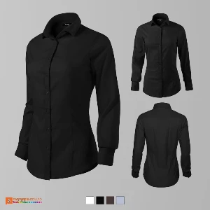camasi promotionale de dama negre cu maneci lungi ad263 poza 5