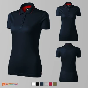 tricouri polo de dama din bumbac bleumarin ad269 poza 3