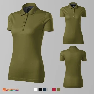tricouri polo de dama din bumbac khaki ad269 poza 5