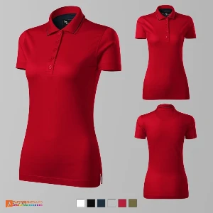 tricouri polo de dama din bumbac rosii ad269 poza 7