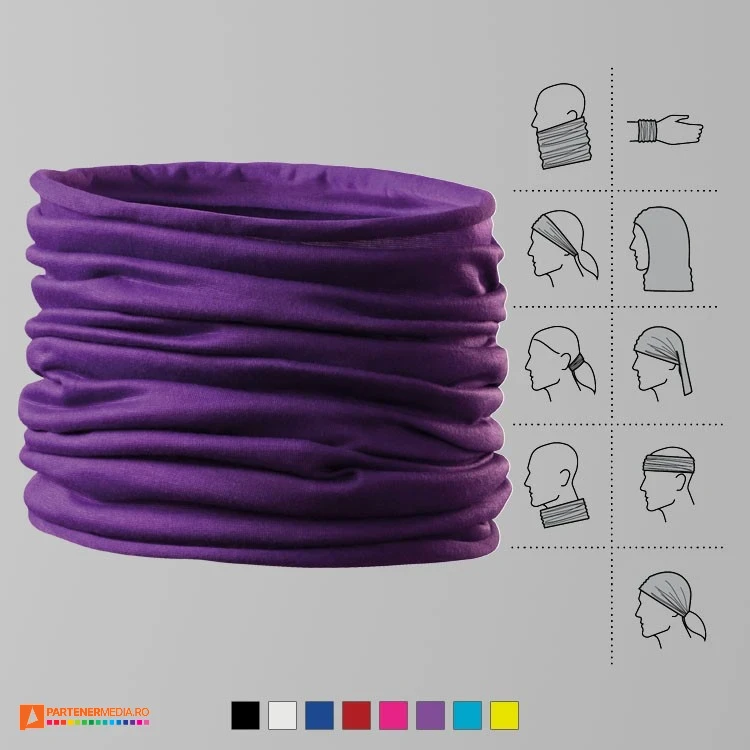 esarfe tubulare mov din poliester pentru adulti si copii ad328 poza 5