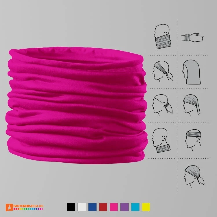 esarfe tubulare roz din poliester pentru adulti si copii ad328 poza 8