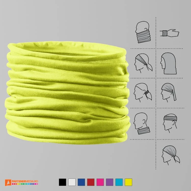 esarfe tubulare verzi din poliester pentru adulti si copii ad328 poza 10