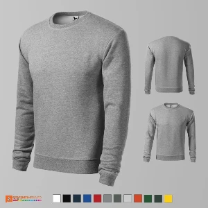 hanorace gri promotionale din bumbac si poliester ad406 poza 6