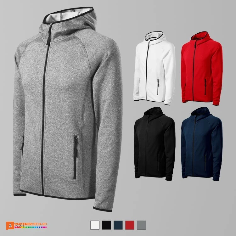 jachete fleece barbatesti cu gluga ad417 poza 1