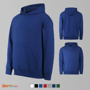 hanorace unisex albastre cu buzunar marsupiu ad422 poza 2