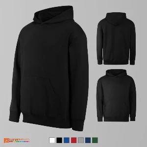 hanorace unisex negre cu buzunar marsupiu ad422 poza 5