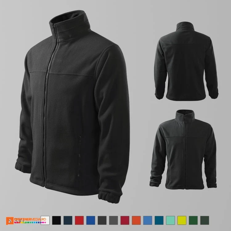 jachete fleece gri inchis promotionale pentru barbati ad501 poza 7