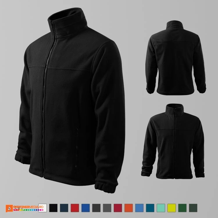jachete fleece negre promotionale pentru barbati ad501 poza 9