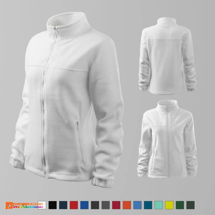 jachete fleece albe pentru dame ad504 poza 2