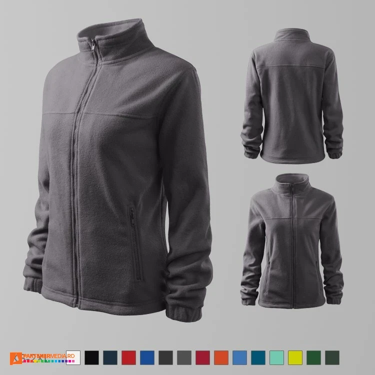 jachete fleece gri pentru dame ad504 poza 6