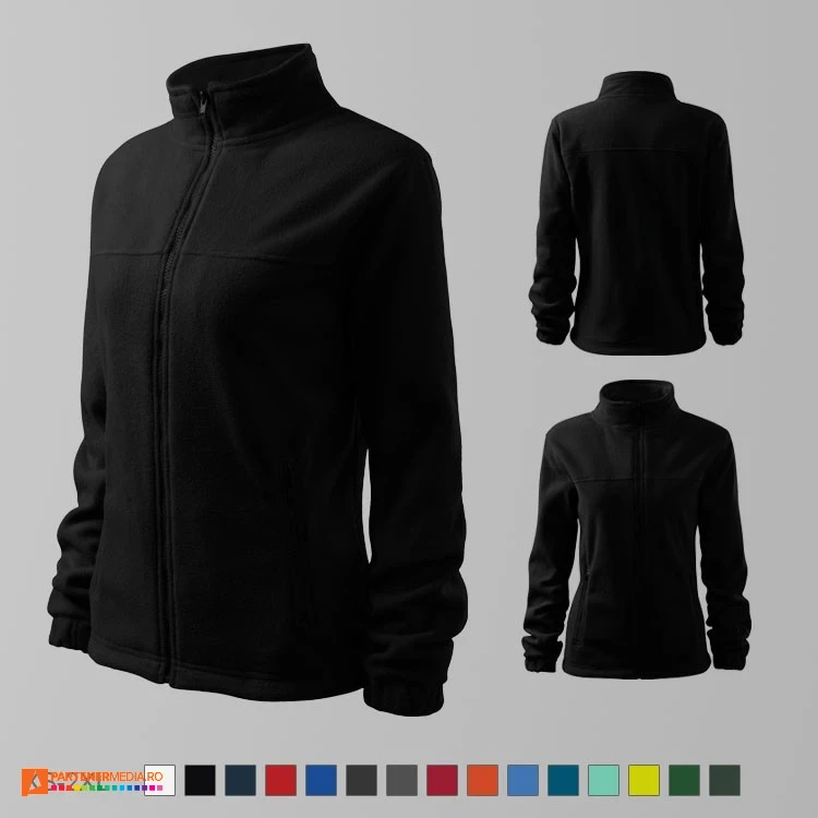 jachete fleece negre pentru dame ad504 poza 8