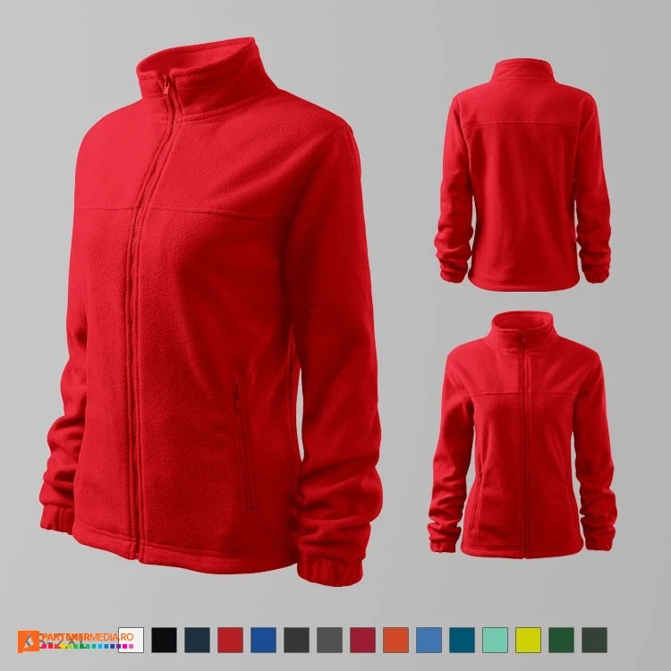 jachete fleece rosii pentru dame ad504 poza 10