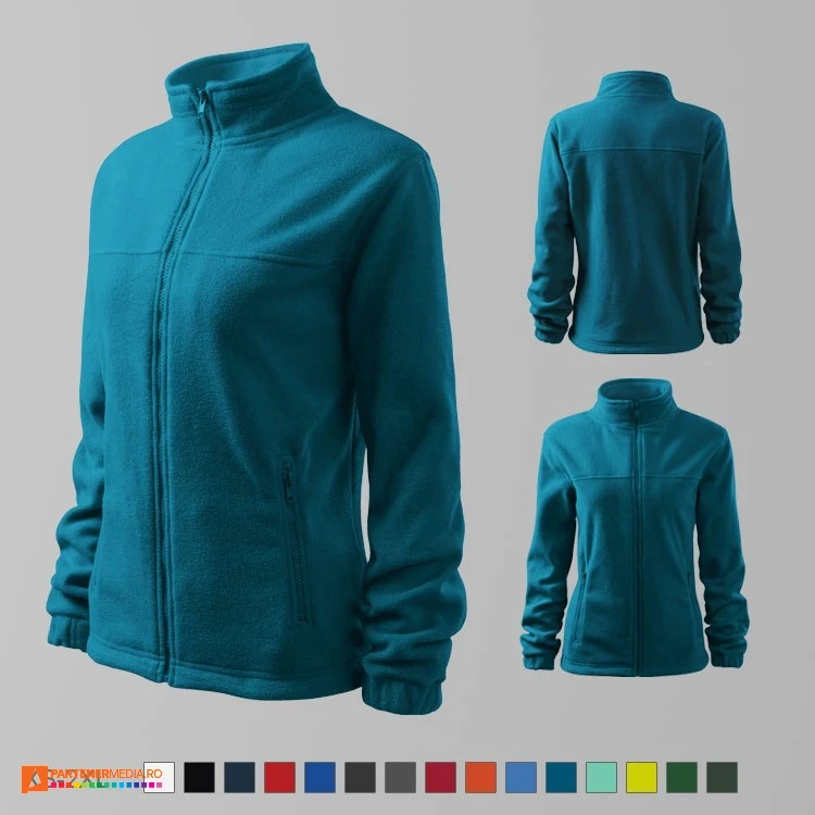 jachete fleece turquise pentru dame ad504 poza 11