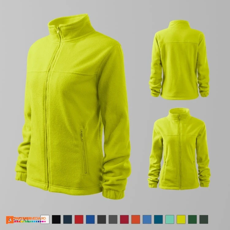 jachete fleece verde lime pentru dame ad504 poza 15