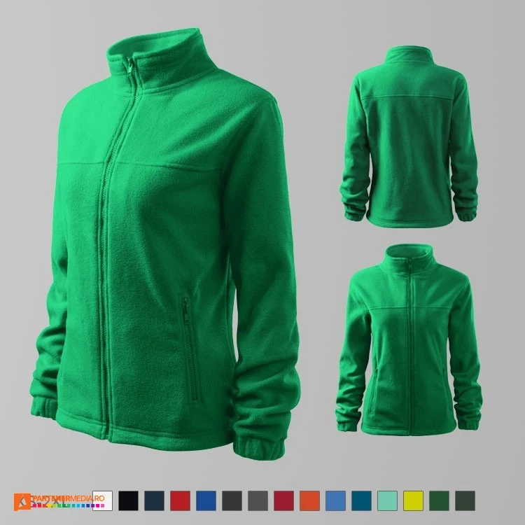 jachete fleece verzi pentru dame ad504 poza 12