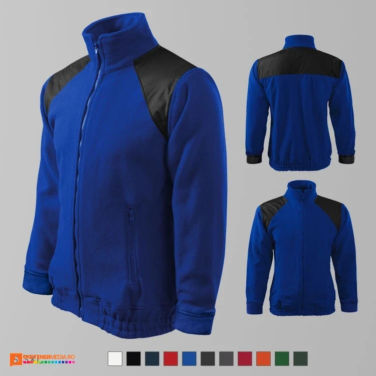 jachete fleece albastre unisex din poliester ad506 poza 3