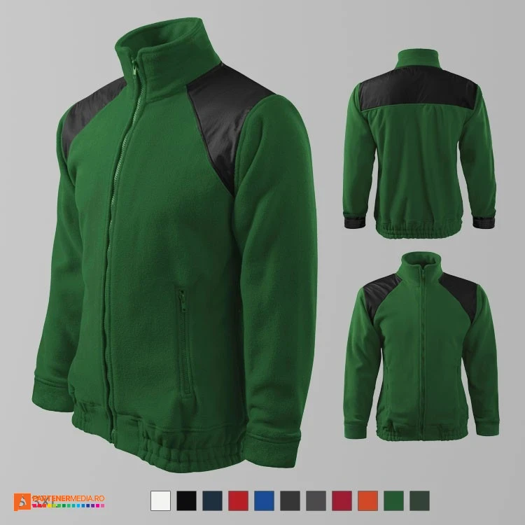 jachete fleece verzi unisex din poliester ad506 poza 11