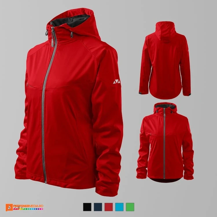 jachete rosii softshell de dama ad514 poza 4