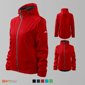 jachete rosii softshell de dama ad514 poza 4