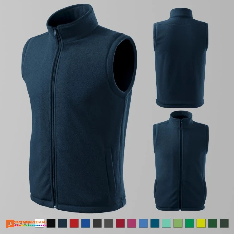 veste fleece unisex promotionale albastru inchis ad518 poza 5