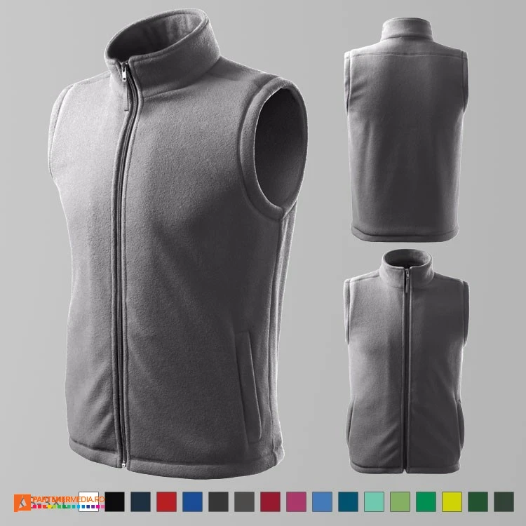veste fleece unisex promotionale gri ad518 poza 6