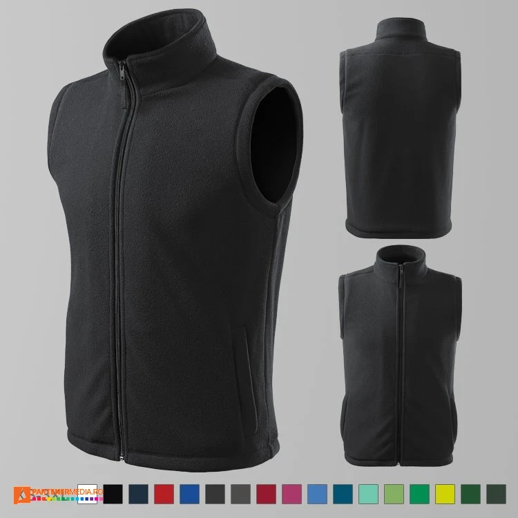 veste fleece unisex promotionale gri inchis ad518 poza 7