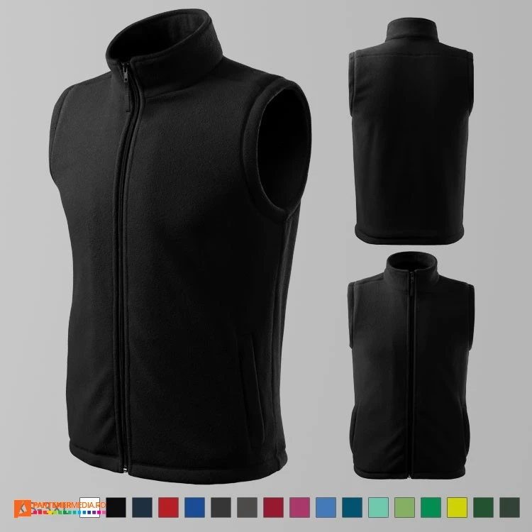 veste fleece unisex promotionale negre  ad518 poza 9