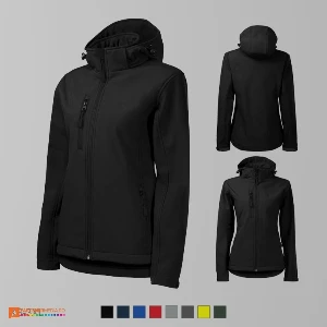 jachete softshell negre pentru dame cu gluga detasabila ad521 poza 7